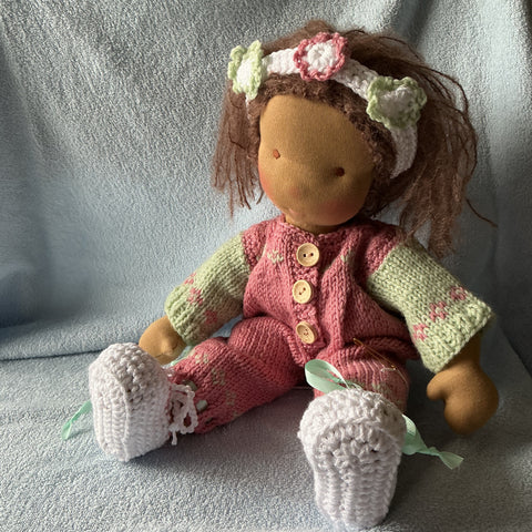 Waldorf inspired doll: "Rosebud"