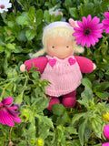 Waldorf soft body doll” Pink heart”