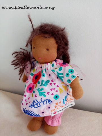 "Tulip"  a waldorf doll  with carry basket